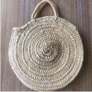 Natural Woven Straw Tote Bag